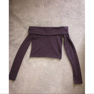 Fold over off the shoulder crop top!